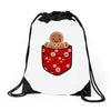 christmas cookie pocket Drawstring Bags