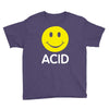 acid house smiley face 90's rave club hardcore party Youth Tee
