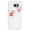 bloody hand print funny zombie kill undead blood horror killer Samsung Galaxy S7 Edge
