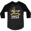 kings are born in 1955 3/4 Sleeve Shirt