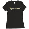 virginity is curable tee Ladies Fitted T-Shirt