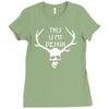 this is my design funny retro hannibal season horror vintage Ladies Fitted T-Shirt