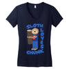 sloth loves chunk Women's V-Neck T-Shirt