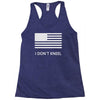 i don't kneel Racerback Tank