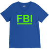 mens fbi print casual slim V-Neck Tee