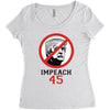 Impeach 45 Stop Trump Women's Triblend Scoop T-shirt