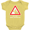body under construction road sign Baby Onesie