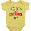 legends are born may Baby Bodysuit