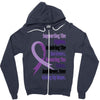 supporting the fighter, admiring the survivors, honoring the taken Zipper Hoodie