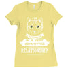 I Am Cat Actually In A Very Commited Relationship Ladies Fitted T-Shirt