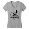 i like men who love dogs Women's V-Neck T-Shirt