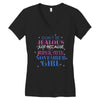 don't be jealous just because i'm a super cute november girl Women's V-Neck T-Shirt