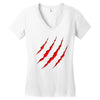 red strong Women's V-Neck T-Shirt