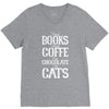 read books drink coffee eat chocolate pet cats V-Neck Tee