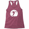skiier moon moonlight silhouett Racerback Tank