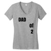 dad of 2 Women's V-Neck T-Shirt