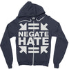 negate hate Zipper Hoodie