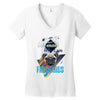 who loves frenchies Women's V-Neck T-Shirt