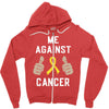 Me Against Cancer Zipper Hoodie