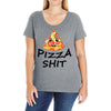 pizza shit Ladies Curvy T-Shirt