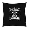 proud mom 2018 senior Throw Pillow