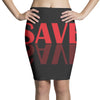 save red Pencil Skirts