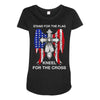 stand for the flag kneel for the cross Maternity Scoop Neck T-shirt