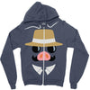 minimal porco Zipper Hoodie