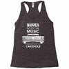 driver picks the music passenger shuts his cakehole Racerback Tank