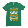 My Daughter Is Super Awesome Her Stepdad Ladies Fitted T-Shirt