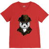 panda rorschach V-Neck Tee