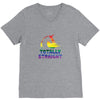 Totally Straight Lgbt Unicorn V-Neck Tee
