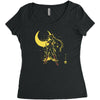 the moon Women's Triblend Scoop T-shirt