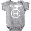 real men drive stick Baby Onesie