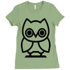 owl Ladies Fitted T-Shirt
