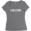 college Women's Triblend Scoop T-shirt