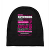 quens are born in november Baby Beanies