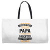 Super Cool Papa Of A Freaking Awesome Daughter Weekender Totes