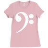 bass cleff funny Ladies Fitted T-Shirt