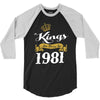 kings are born in 1981 3/4 Sleeve Shirt