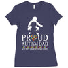 Proud Autism Dad - Autism Awareness Day Ladies Fitted T-Shirt