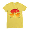 Samurai Sunset Ladies Fitted T-Shirt