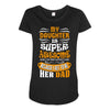 My Daughter Super Awesome Dad Maternity Scoop Neck T-shirt