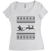 ugly santa claus Women's Triblend Scoop T-shirt