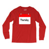 title of day of the week sunday thursday day of the week Long Sleeve Shirts