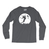 skiier moon moonlight silhouett Long Sleeve Shirts
