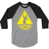 caution shapes being thrown printed 3/4 Sleeve Shirt