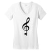 the music is the key Women's V-Neck T-Shirt