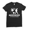 Backpacker Let's Explore The World Ladies Fitted T-Shirt