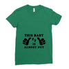 This Baby is Almost Out Ladies Fitted T-Shirt